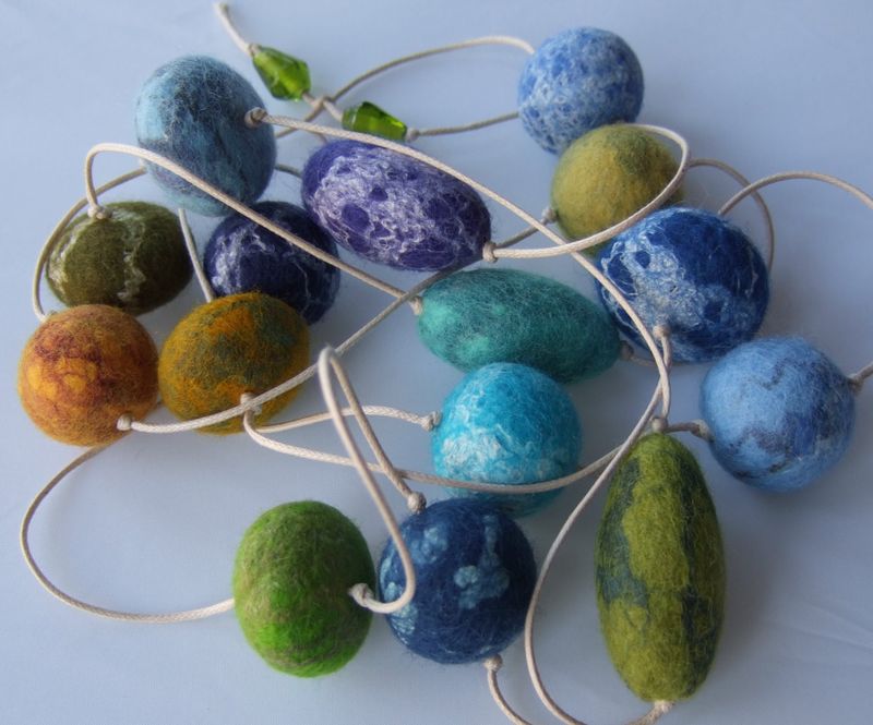 Coastal Felt Beads