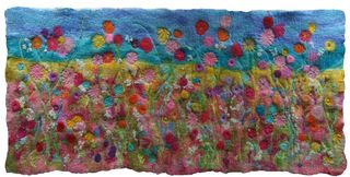 Wet Felting and Stitch - Meadow