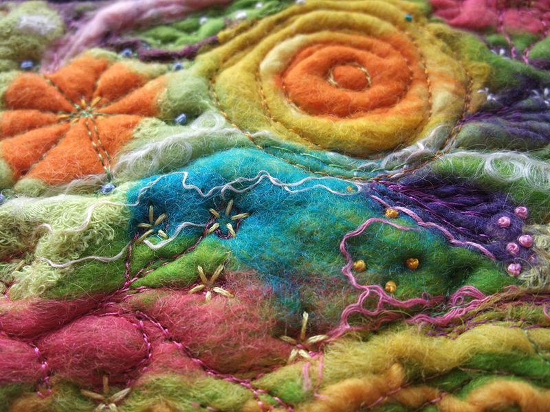 Detail Stitched Felt Flowers