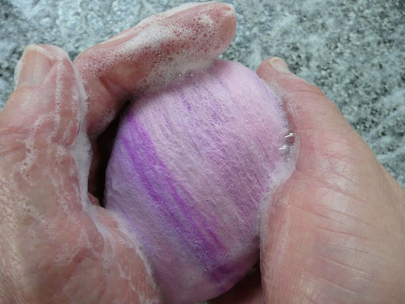 How to make felted soap 14