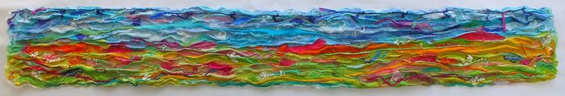 Textured felted landscape