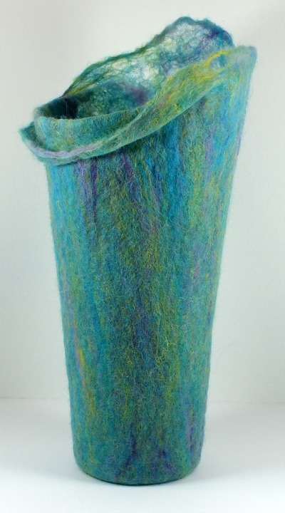 Wet felt vessel with cobweb collar small imageDSCF1523