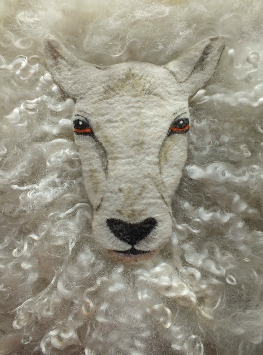 Sheep needle and wet felted