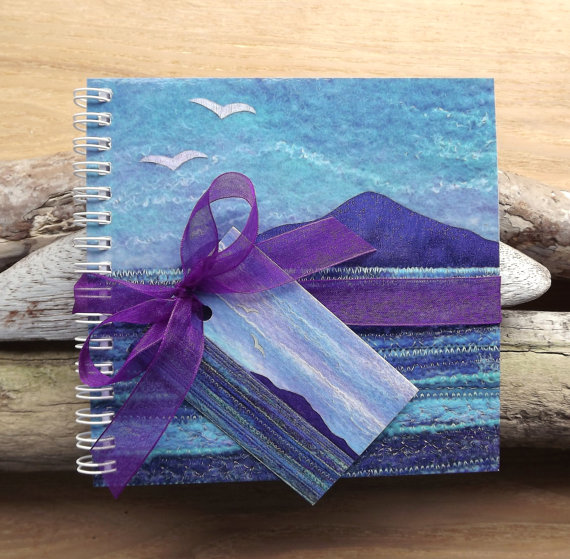 Felt seascape notebook Aileen Clark