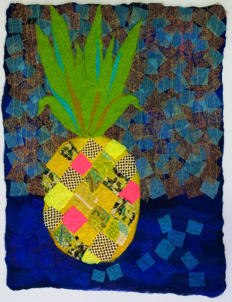 Pineapple_Wet_Felted