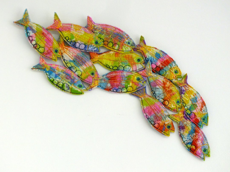 Felt fish wall panel