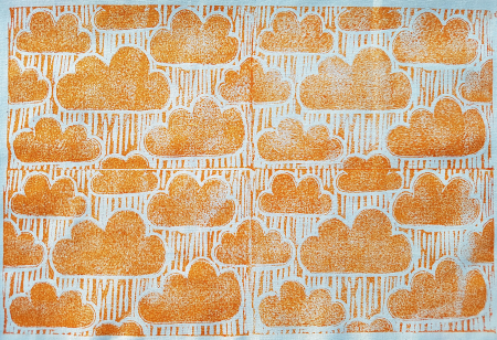 Lino_Print_Clouds