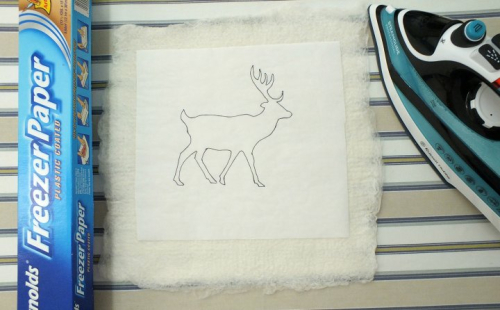 Freezer paper ironed onto felt Freezer paper ironed onto felt
