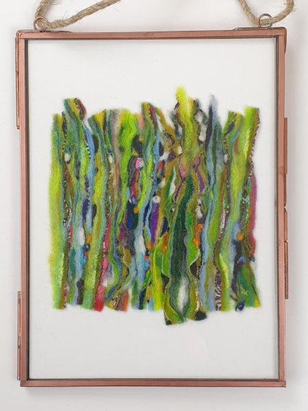 Abstract-Woodland-In-Glass-Copper-Frame